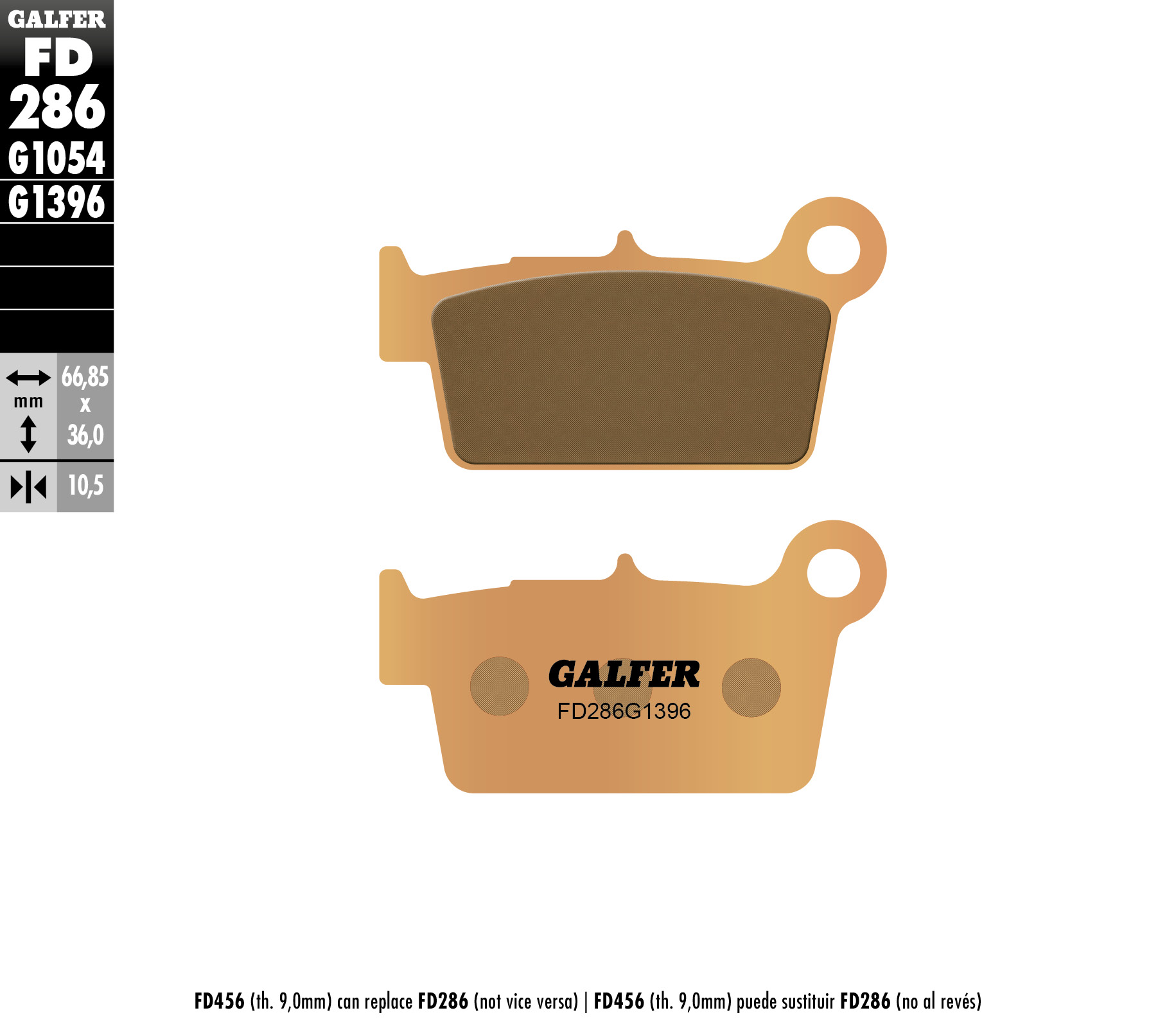 Galfer Bremsbeläge Kh367 Sintermetall (gold) Offroad