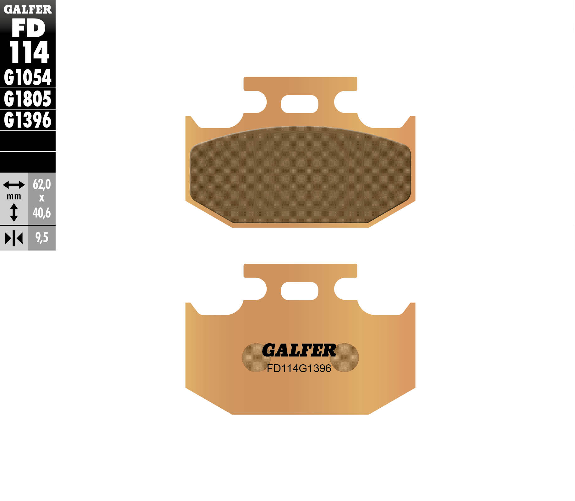 Galfer Bremsbeläge Kh152 Sintermetall (gold) Offroad