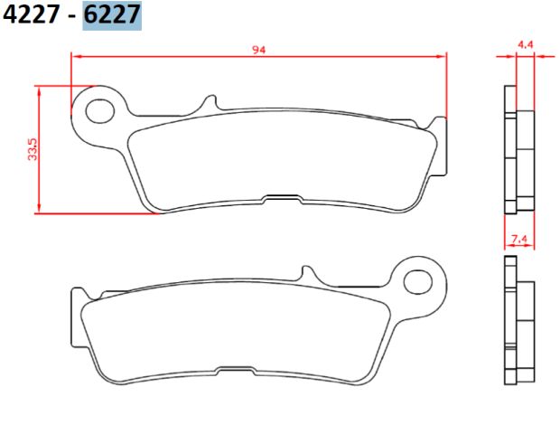 Brenta Bremsbeläge Kh755 Sintermetall (gold) Offroad Yamaha Yz 450 '20-, Vorne (ft 6227)