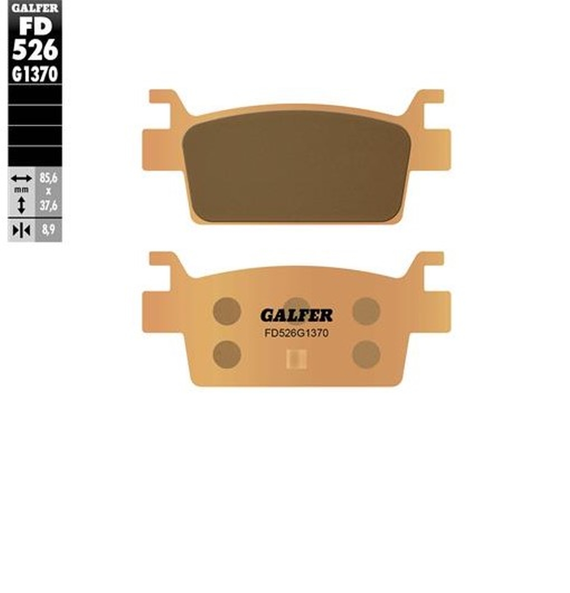 Galfer Bremsbeläge Kh719 Sintermetall (gold) Kawasaki Krx 1000 Teryx '20-'23 Kymco Ak 550 '17-'23