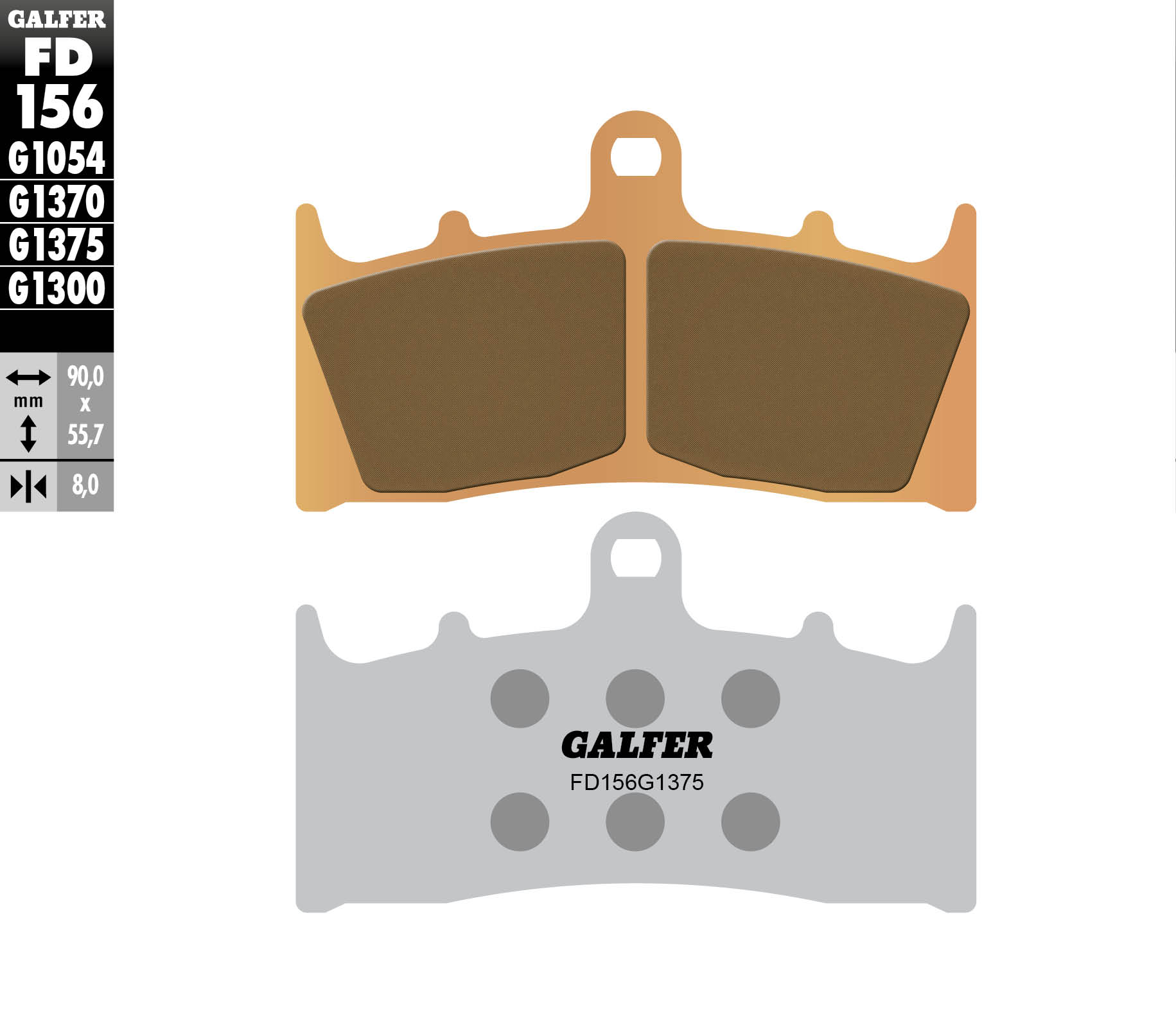 Galfer Bremsbeläge Kh188 Sintermetall (gold) Sport