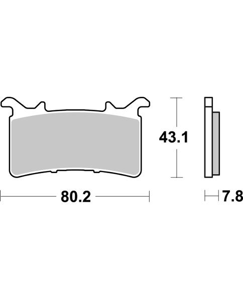 Sbs Kh757 Rennbremsbeläge Aus Doppelcarbon Für Bmw M 1000 Rr (2021–2023) Und Honda Cbr 1000 Rr (2020–2022), Vorderachse, Gold