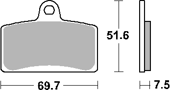 Sbs Bremsbeläge Kh399 Maxi Sinter Goldfarbe