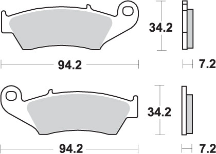 Sbs Bremsbeläge Kh185 / Kh389 Offroad Sinter Gold