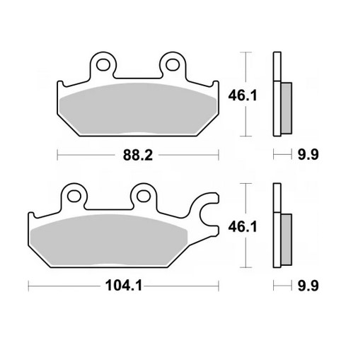 Sbs Bremsbeläge Kh642 Offroad Sinter Gold Can-am Commander 800/100 '18-'20, Yamaha Yxc/yxm Viking Wolverine, Yxe 850 Wolverine '18-'20 Vorne Links