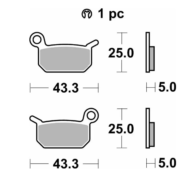 Sbs Bremsbeläge, Neu, Kh325, Offroad-rennsport, Sinterfarbe Gold, Passend Für Ktm Sxe-5 Elektro (ab 2019), Sx 50 (ab 2009), Sx 65 (2004–2008), Husqvarna Ee-5 (ab 2019), Cr 50 (ab 2006), Sm 50 (ab 2010