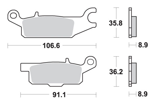 Sbs Bremsbeläge Kh445 Offroad Sinter Gold