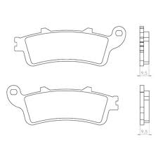 Brenta Bremsbeläge Kh281 / Kh261 Sintermetall (gold) (dicke 9,5mm) (ft 4023)
