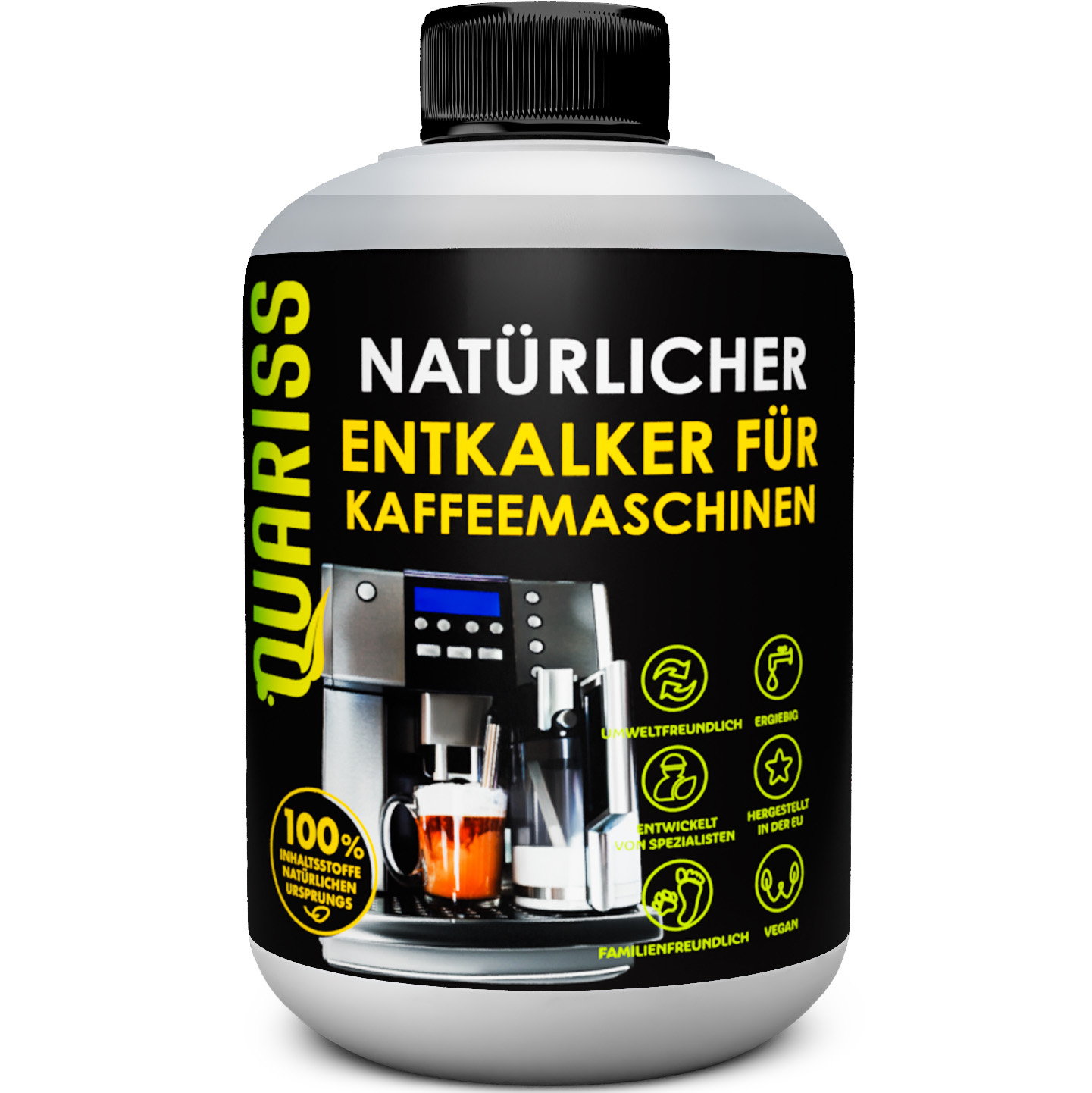 Quariss Natural Kaffeemaschinen- Und Wasserkocher-entkalkungsflüssigkeit, Effektiv