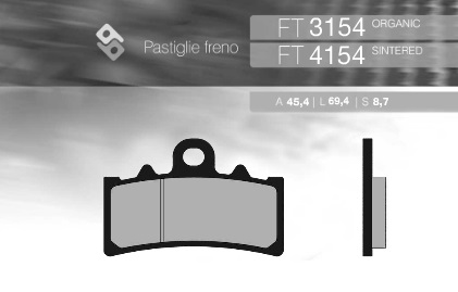 Brenta Bremsbeläge Kh606 Sintermetall (gold) Ktm Duke 125/200/390 '11-'16 Vorne (ft 4154)