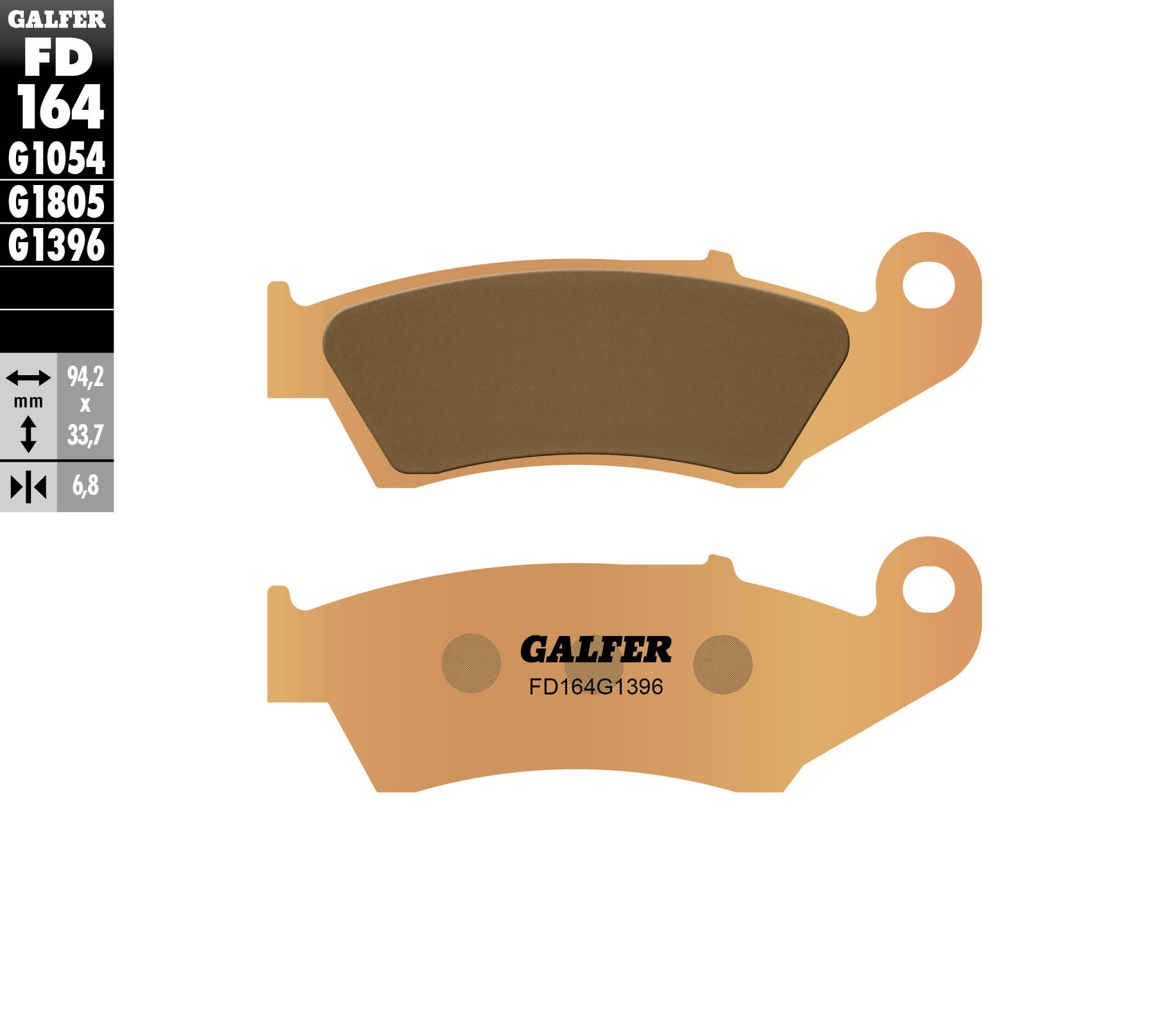Galfer Bremsbeläge Kh185 Sintermetall (gold) Offroad