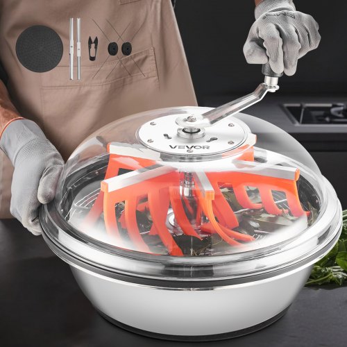 Erntemaschine Bowl, 42cm Manuell, Bud Trimmer Mit Edelstahlklingen, Nass- & Trocken-hydrokultur-schneidemaschine, Gedrehter Schleuderschnitt Für Pflanzen, Blätter, Knospen, Blumen