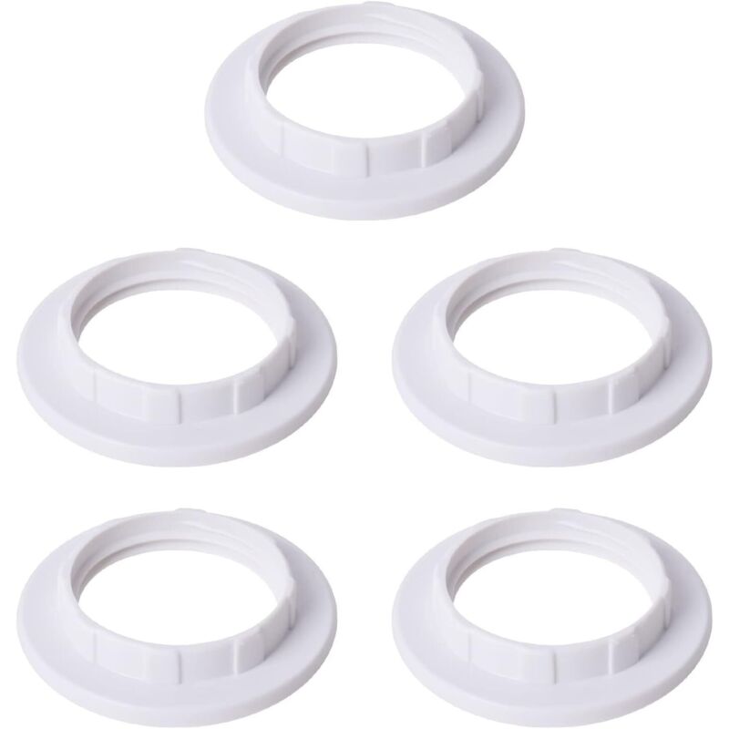 5er-pack E14-lampenschirm-reduzierringe – Weiße Kunststoffadapter – Kompatibel Mit Konvertierungsplatten