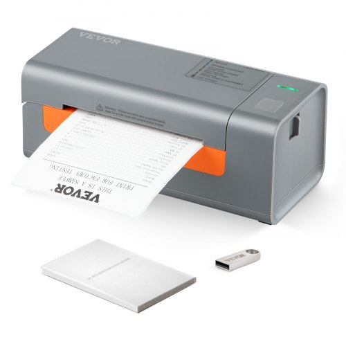 Etikettendrucker 40-108mm Thermodrucker 203dpi Labeldrucker 150mm/s Versandetiketten Drucker Thermo-direkt Edikettendruckgerät Usb Automatische Etikettenerkennung Windows Mac Os Linux Chromebook