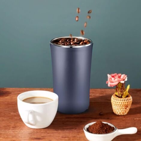 Elektrische Kaffeemühle (200 W) Mit Edelstahl-schlagmesser, Keramikmahlscheibe, Einstellbarem Mahlgrad, Edelstahl-rührflügel, Filterkaffee- Und Expressfunktion