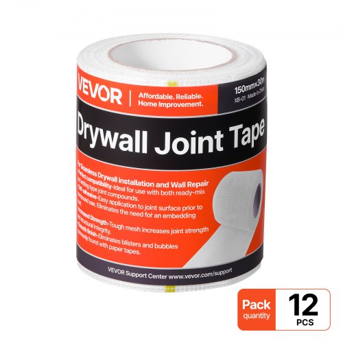 Fugenband, 150 Mm B X 30 M L, 12 Rollen, Selbstklebendes Fiberglas-trockenbau-reparaturband, Gewebeband Für Reparatur- & Spachtelarbeiten, Für Eine Glatte, Ebene Wandoberfläche