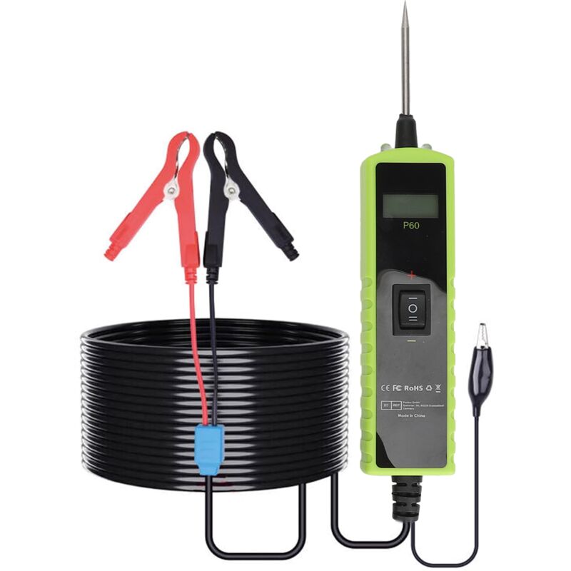 Gleichstrom-elektriktester Für 6–30 V Kfz-systeme, Stromkreisprüfer, Stromkreisanalysator, Leistungsprüfer, Durchgangsprüfer, Kurzschlussprüfer, Polaritätsbestimmung