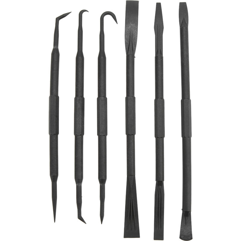 Set Hebelhaken Aus Schwarzem Abs-kunststoff, Doppelseitig, Zum Entfernen Von O-ring-dichtungsteilen, 6-teilig/set