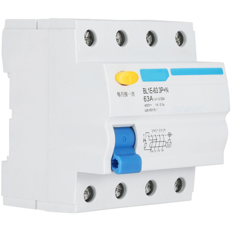 Fehlerstromschutzschalter, 230 V Wechselstrom, 63 A, Fi-schutzschalter, Für Innenausbau, Ingenieurbau, Ländliche Netzmodernisierung