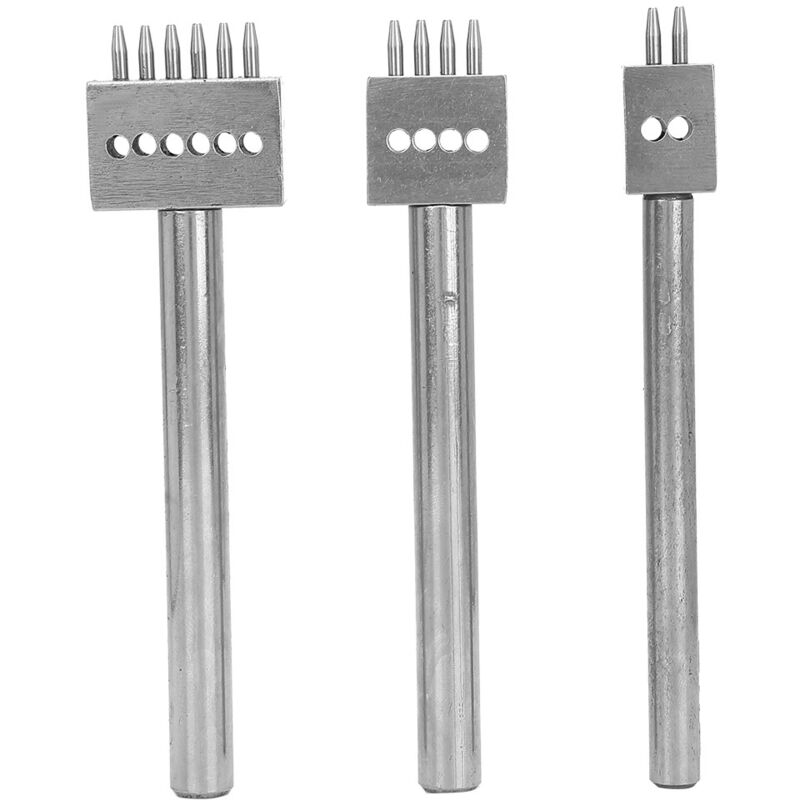 3-teiliges Abstandsloch-werkzeug-set, Diy-lederhandwerk, Lochstanzer, Gürtelstanzer (4 Mm (2 + 4 + 6))
