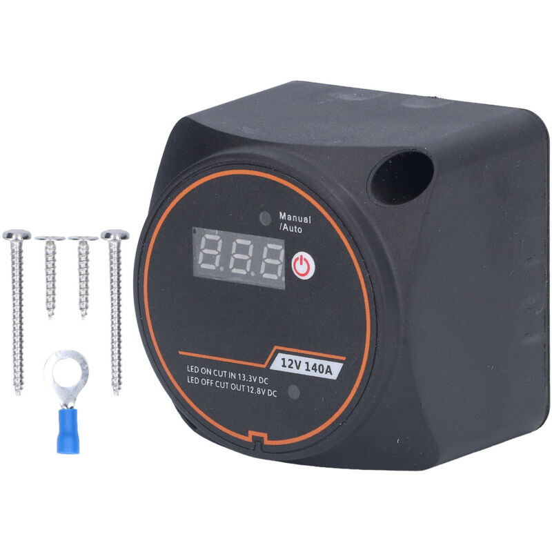 Doppelbatterie-relais-trennschalter, 12 V 140 A, Wasserdicht, Digitalanzeige Für Auto Und Boot