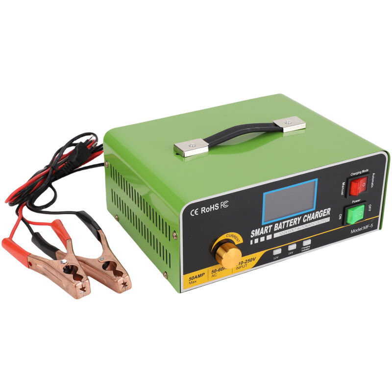 800w Smart-batterieladegerät, Überladeschutz, Automatisches Ladegerät Für Motorrad, Boot, Auto, Eu-stecker.