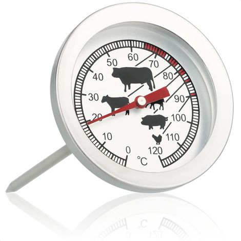 Bratenthermometer Aus Edelstahl, Analoges Fleischthermometer Bis 120 °c