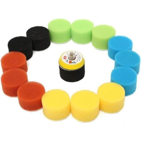 Poliermaschine, Polierscheibe (50 Mm), Polierring, Polierpad, Werkzeugset, Autopoliturwachs, Pulidora Auto, 16-teiliges Set