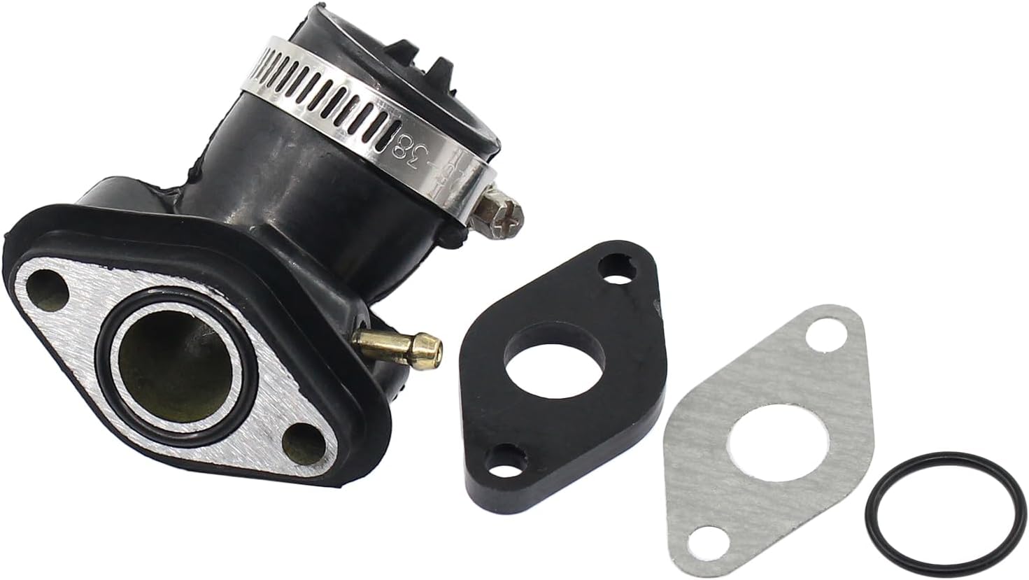 Ansaugkrümmer Mit Isolator Und O-ring Für Gy6 50cc 4-takt China-rollermotor 139qmb 139qma Für Adly Baotian Bt49qt Benero Benzhou Yy50qt Für Flex Tech Qingqi Qm50qt Jinlun Jc50qt Jonway Longjia