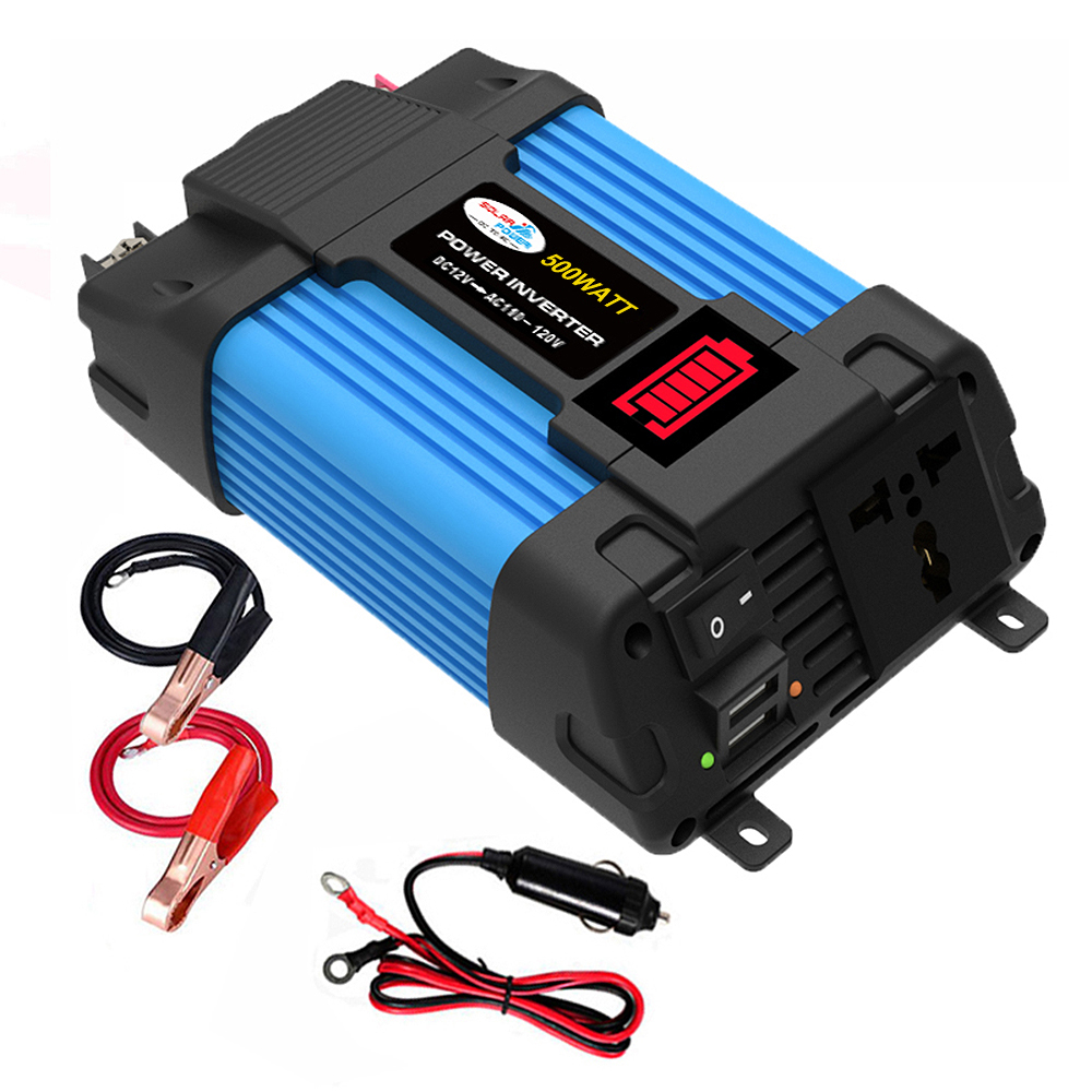 500-w-gleichstrom-12-v-auf-wechselstrom-110-v-stromwandler, 2 Usb-anschlüsse, 8 Schutzfunktionen, Für Telefon, Drohne, Vernebler (12 V)