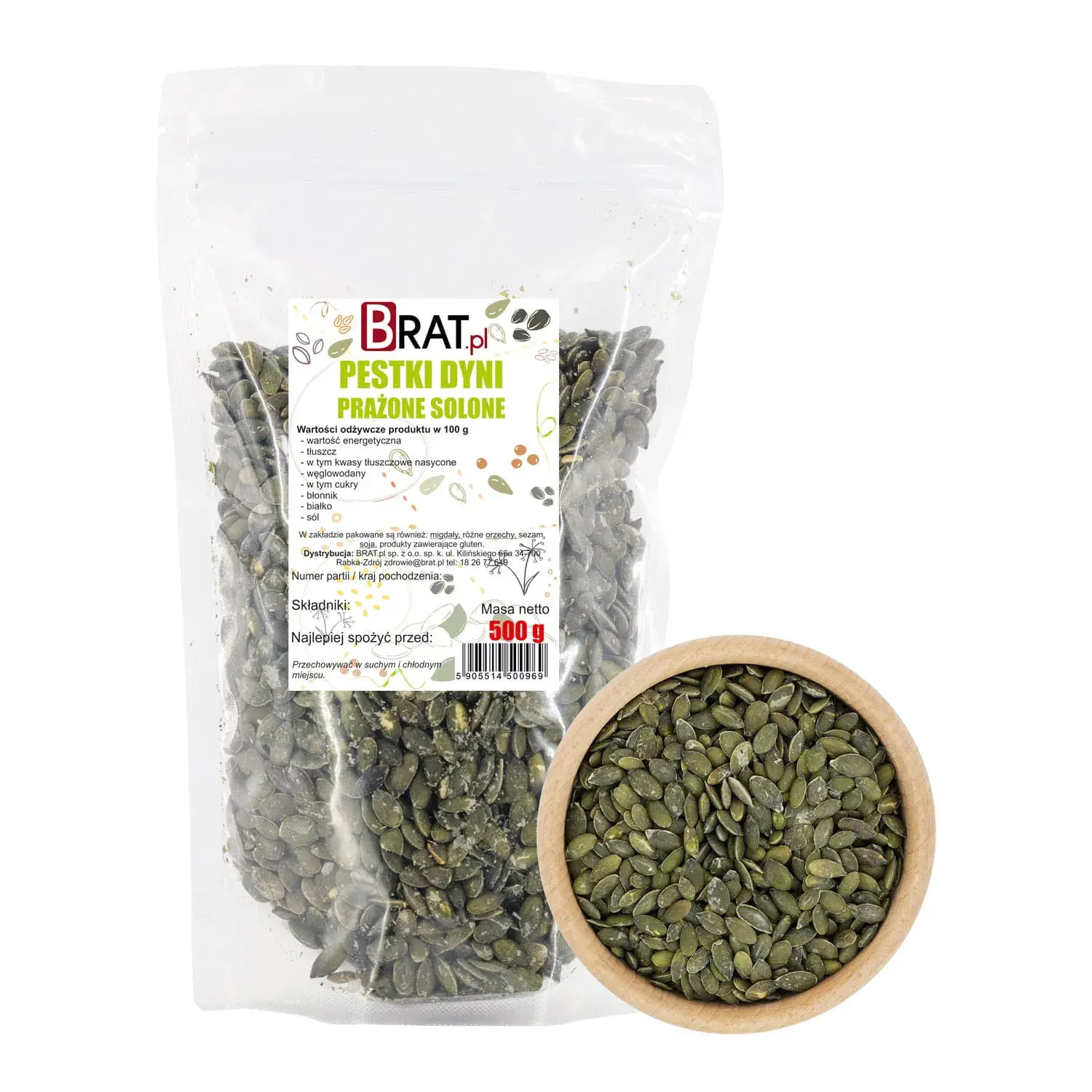 Geröstete, Gesalzene Kürbiskerne 500 G