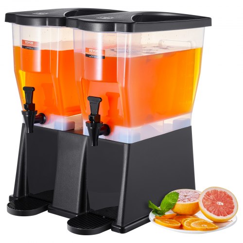 Getränkespender, 11 L X 2 Getränkespender Für Partys, Saftspender Aus Kunststoff Mit Standhahndeckel, Eistee-limonadensaft-wasserspender, Für Restaurants, Hotels, Partys