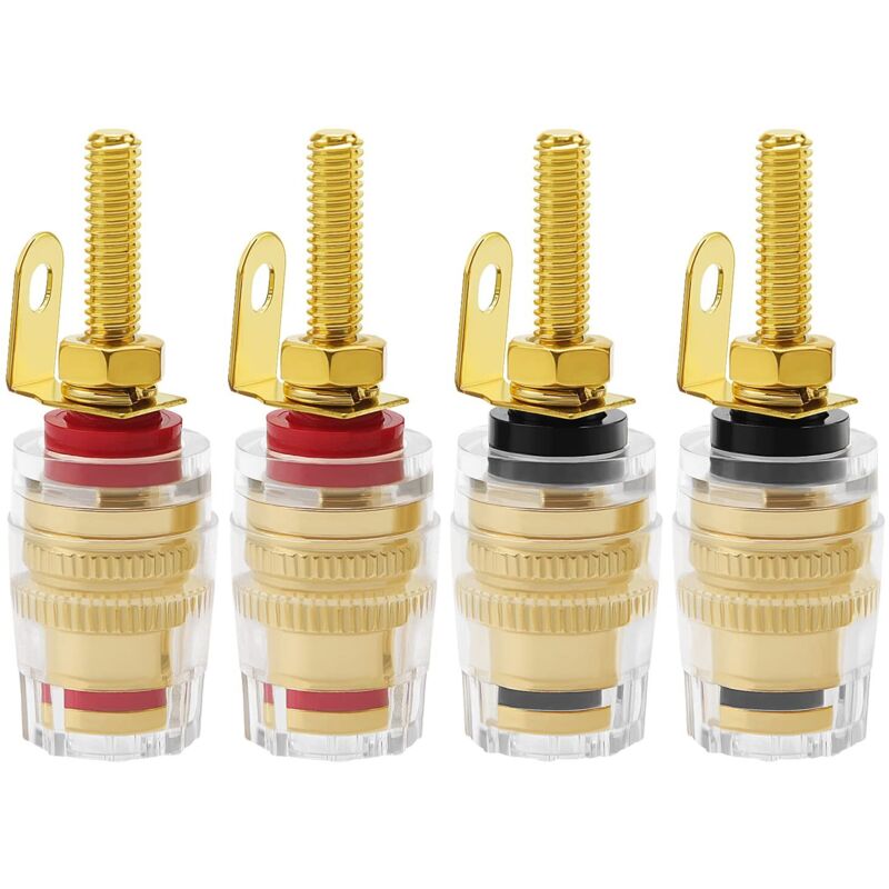 4 Vergoldete 4-mm-lautsprecheranschlüsse Für Audioverstärker