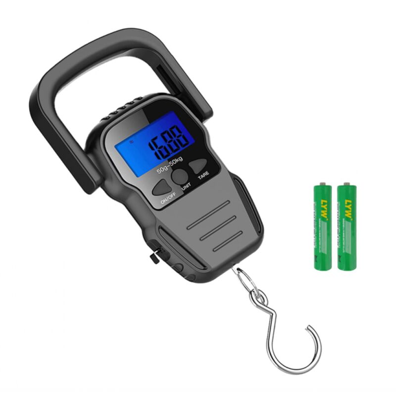 Elektronische Lcd-gepäckwaage – Tragbar Mit Maßband, Inklusive Batterien, Ideal Für Reisen/angeln