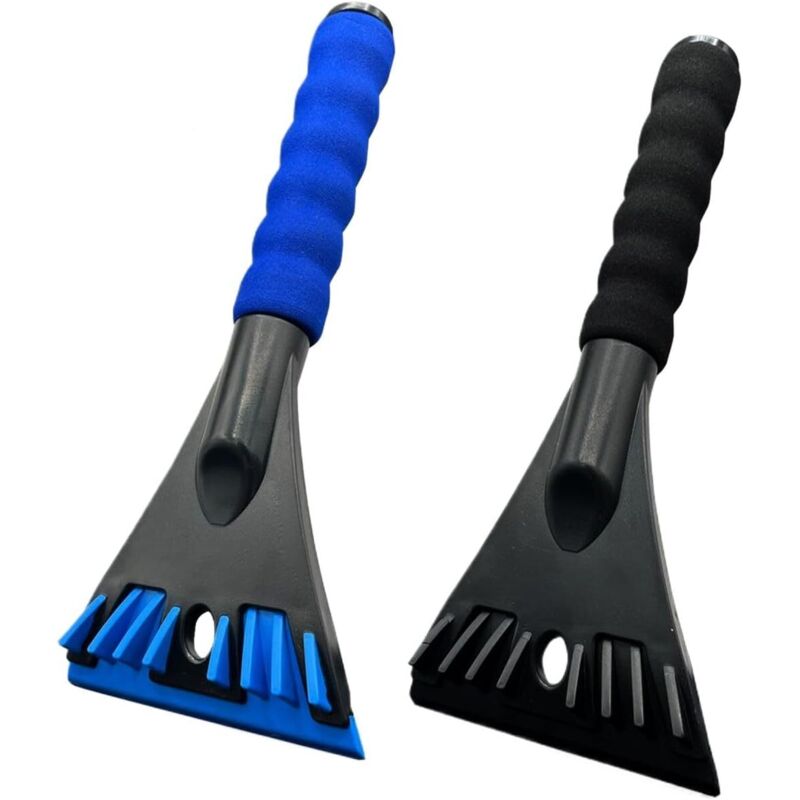 Set Mit 2 Auto-eiskratzern (26 Cm), Aus Abs Mit Ergonomischem, Rutschfestem Griff, Perfekt Zum Schneeräumen Von Windschutzscheiben Im Winter