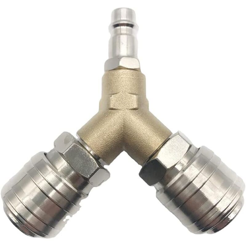 Druckluftverteiler, Druckluftanschluss, Druckluftschalter Mit Zwei 1/4-zoll-gewindeanschlüssen, Rostfrei Vernickelt