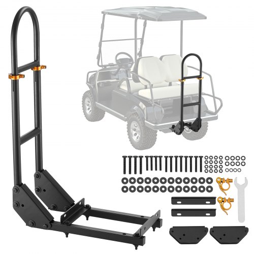 Haltegriff Für Golfwagen (450 X 235 X 905 Mm) Kompatibel Mit Den Meisten Golfwagen Mit Metallfußplatten, Höhenverstellbarer (69,85-85,09 Cm) Haltegriff Aus Karbonstahl Für Den Rücksitz