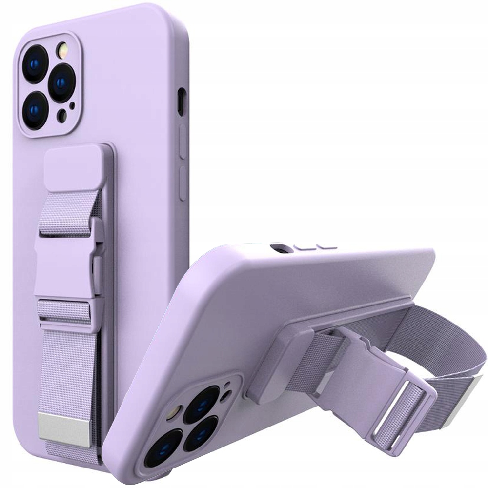 Seilhülle, Gelhülle Mit Trageband, Kette, Tasche, Umhängeband, Iphone 12 Pro Max, Lila