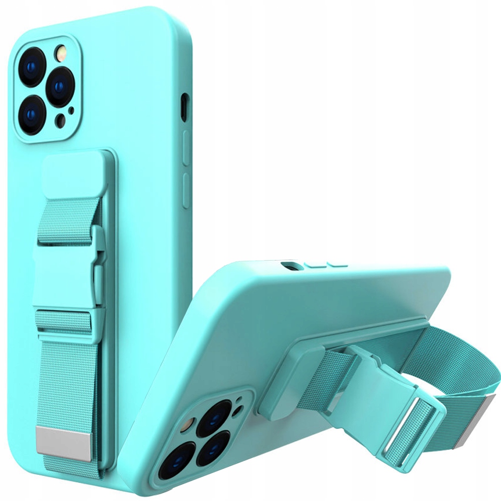 Seilhülle, Gelhülle Mit Trageband, Kette, Tasche, Trageband, Iphone 11 Pro, Hellblau