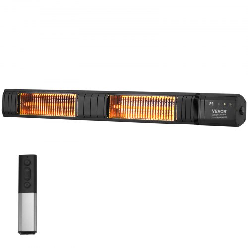 Heizstrahler, 3000 W, Wärmestrahler Mit Fernbedienung, Ip65-schutz, Carbon-infrarot-außenheizgerät Mit 9 Gängen Und Timer, Für Veranda, Terrasse, Esszimmer, Studio, Hinterhof, Wandmontage