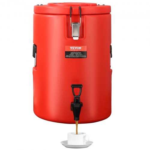 Heiß- Und Kaltgetränkespender Getränkespender 6 L, Edelstahl Heiß- Und Kaltwasserbrunnen Großer Getränkespender Mit Zapfen Für Kaffee, Kalte Milch, Wasser, Saft Usw. Isolierkanne Rund