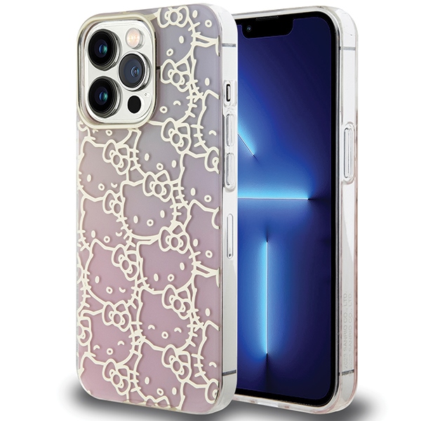 Hello Kitty Hkhcp15xhchpep Iphone 15 Promax 6,7" Pink/pink Hardcase Iml Gradient Electrop Crowded Kitty Head