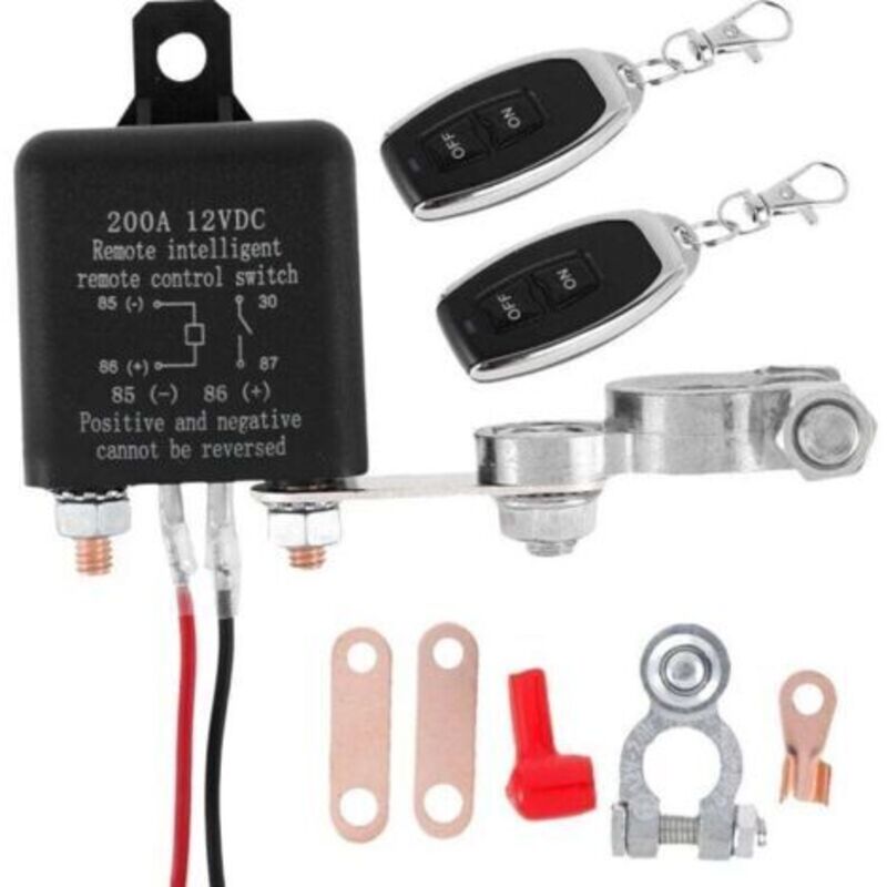 12v-batteriestromkreis, Dc 12v 200a Kfz-batterietrennschalter, Fernbedienungs-batterietrennschalter, Kfz-batterietrennschalter Für Pkw, Wohnmobil, Lkw - 2 Stück Fernbedienung Anti-terror