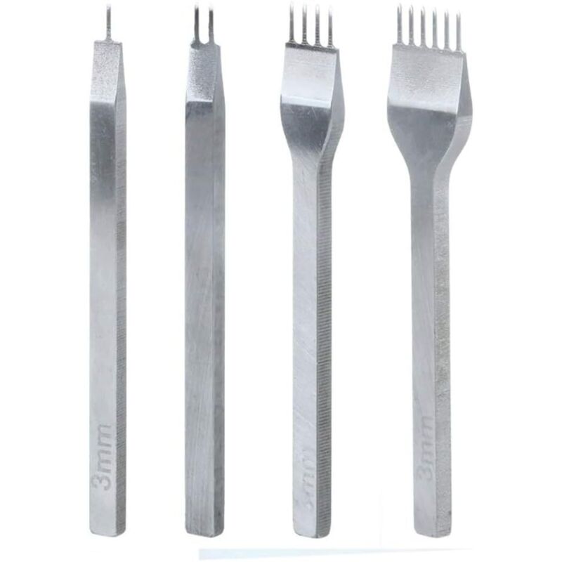 4-teiliges Lochstanzen-set, 4 Mm Diy-leder, Krallenstanze Für Bastelarbeiten, Diamant-schnürlöcher Für Nähprojekte