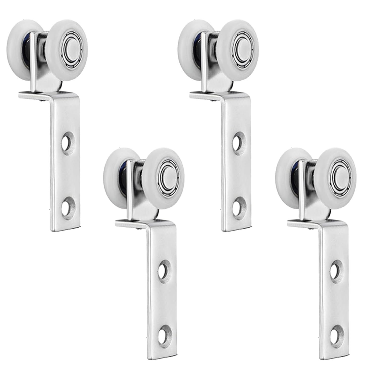 Pack Of 4 20 Mm Castors, Sliding Door, Durable Roller For Sliding Doors, Curtain Roller, Quiet Sliding Castors, Roller For Curtains For Hanging Pictures, Cabinet Doors, Easy Assembly