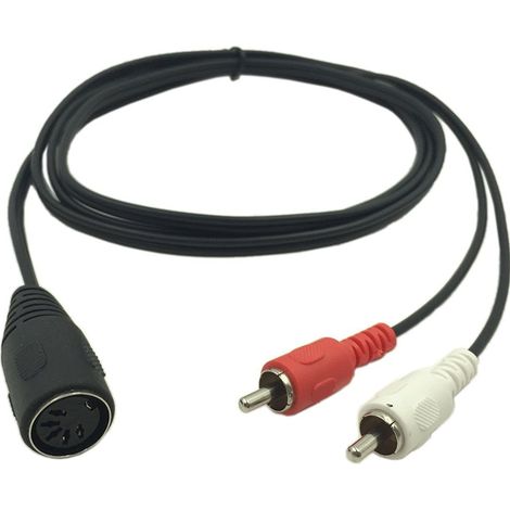 5-poliges Din-auf-cinch-kabel, 5-poliger Din-stecker Auf 2 Cinch-stecker, 1,5 M Langes Cinch-audiokabel Für Naim Olufsen Bang & Quad Stereoanlagen, Cd-player, Videorecorder Und Dvd-player