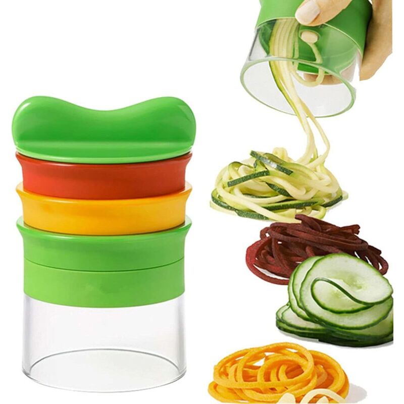 Spiral-gemüseschneider, 4-in-1-gemüse-spaghetti-spiralschneider, Gemüseschneider Für Zucchini-nudeln/spaghetti/tagliatelle/karotten/gurken