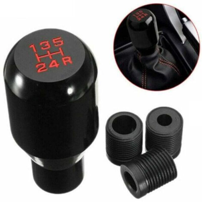 Schaltknauf, Xu, Universal-schaltknauf Für 5 Gänge, Schaltknauf Aus Metall Für Manuelle Schaltung Mit 3 Adaptern (8 Mm, 10 Mm, 12 Mm) Für Fahrzeuge Mit Schaltgetriebe – Schwarz –
