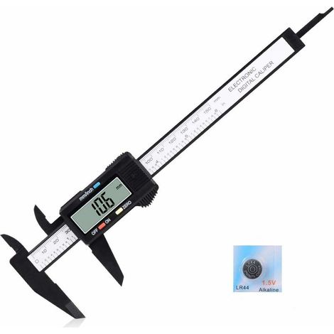 0,152 Cm Digitaler Messschieber, 150 Mm Elektronisches Mikrometer Mit Großem Lcd-display, Automatischer Abschaltfunktion Und Umrechnung Von Millimeter In Zoll
