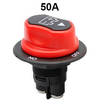 Onegol Batterieschalter Für Auto, Wohnwagen Oder Yacht, Dc-batterieschalter 50a/100a/200a/300a (50a Blacktop No-off-out)